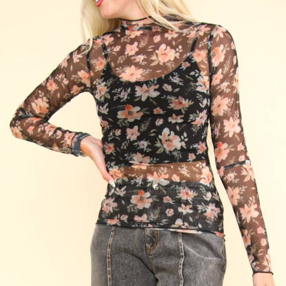NWT Simons New In Black Fitted Long Sleeve Blouse - Picture 3 of 10